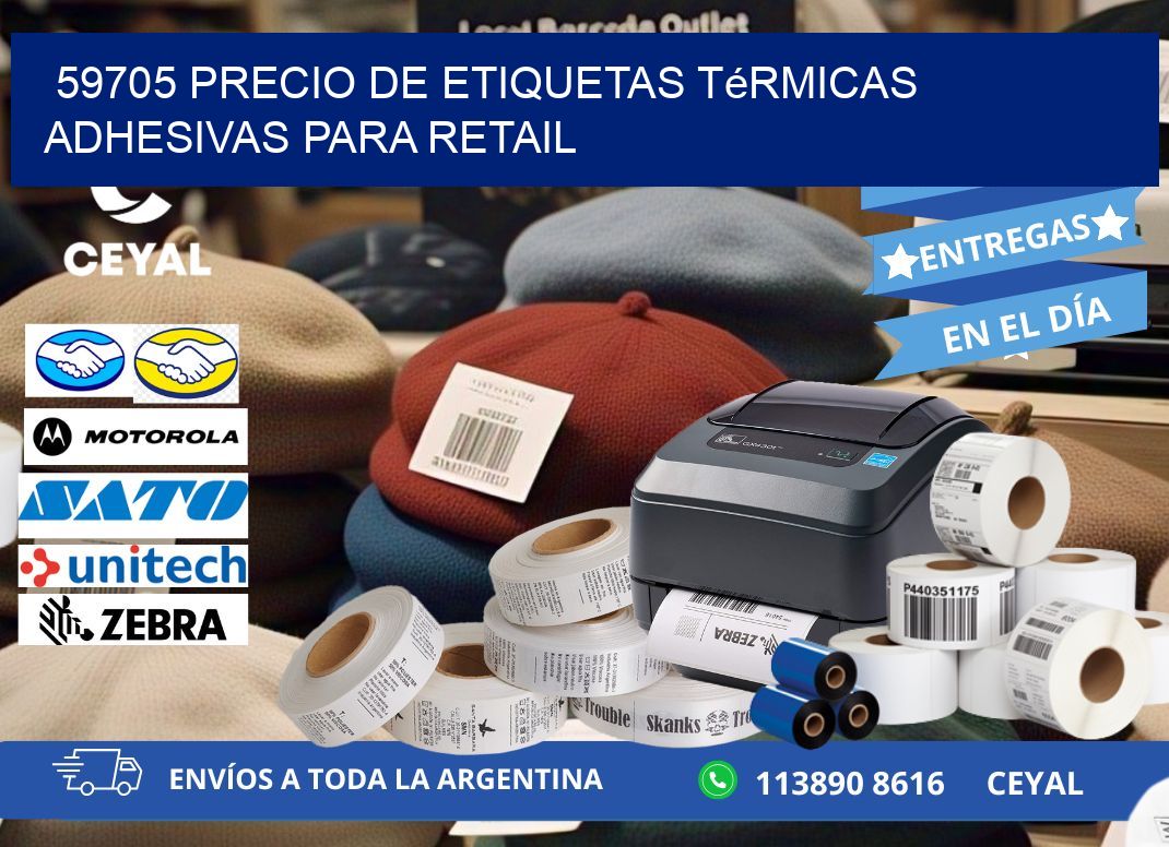 59705 precio de etiquetas térmicas adhesivas para retail