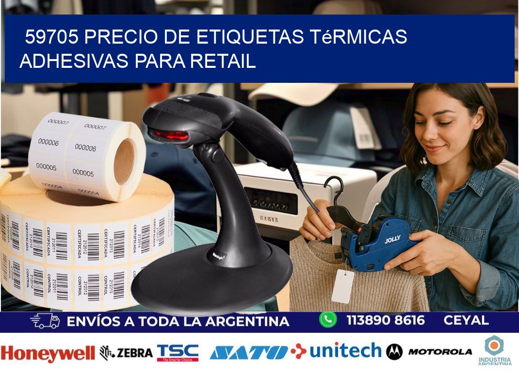59705 precio de etiquetas térmicas adhesivas para retail