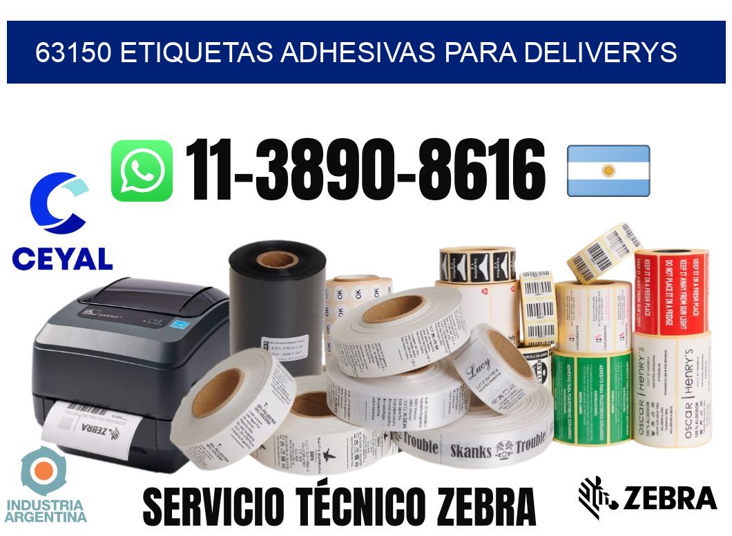 63150 etiquetas adhesivas para deliverys