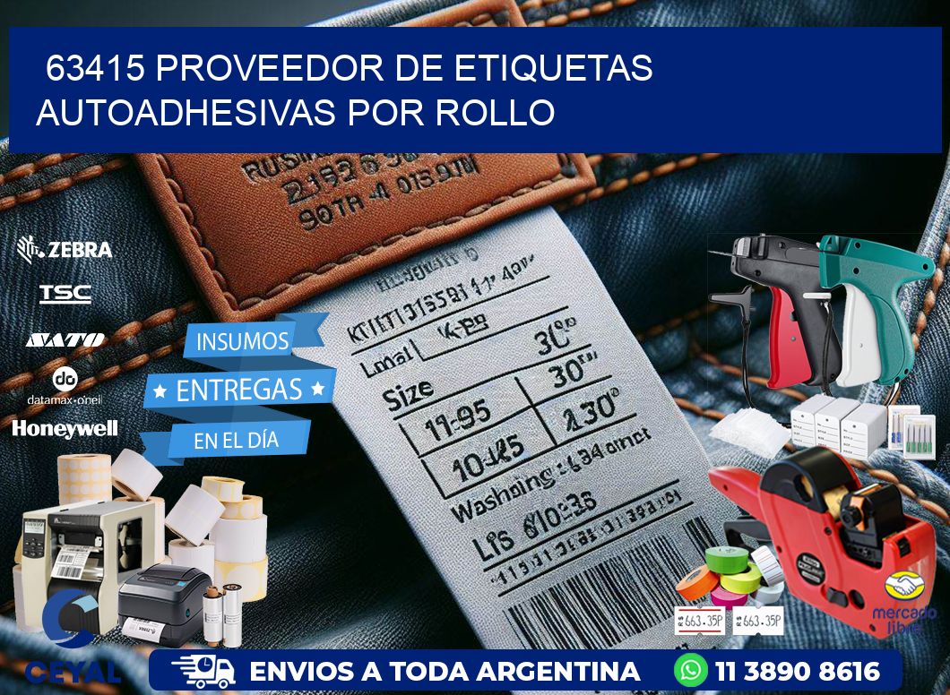 63415 proveedor de etiquetas  autoadhesivas por rollo