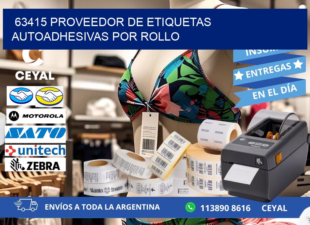 63415 proveedor de etiquetas  autoadhesivas por rollo