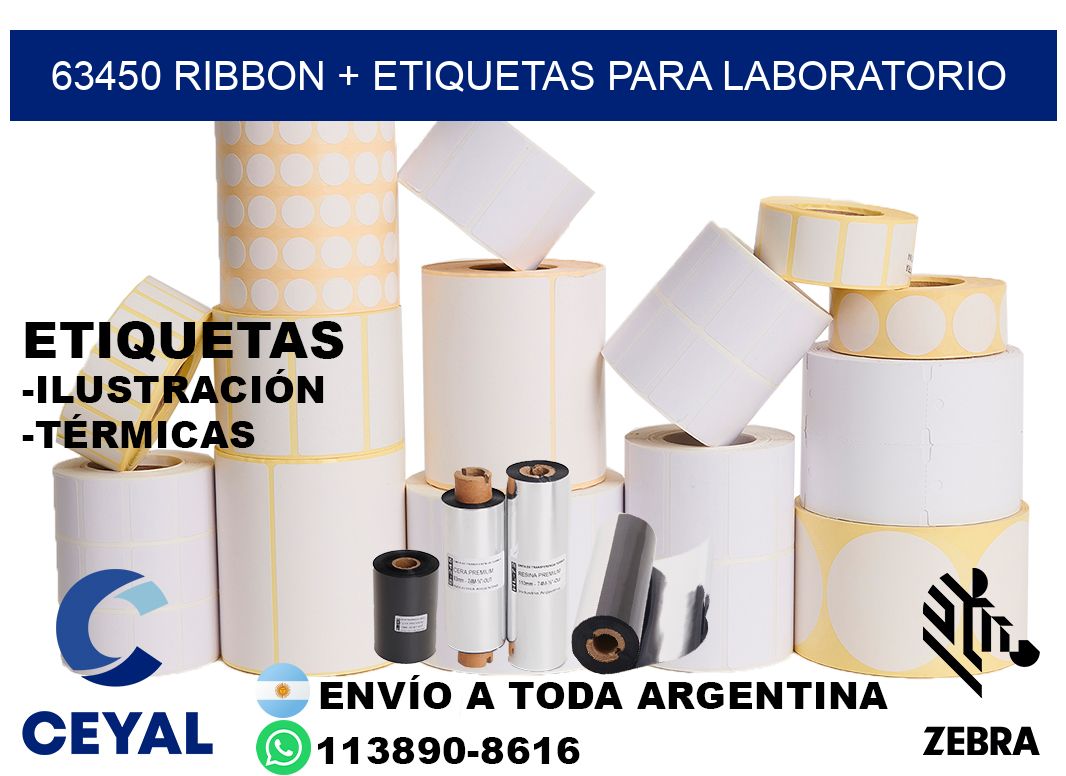 63450 ribbon + etiquetas para laboratorio