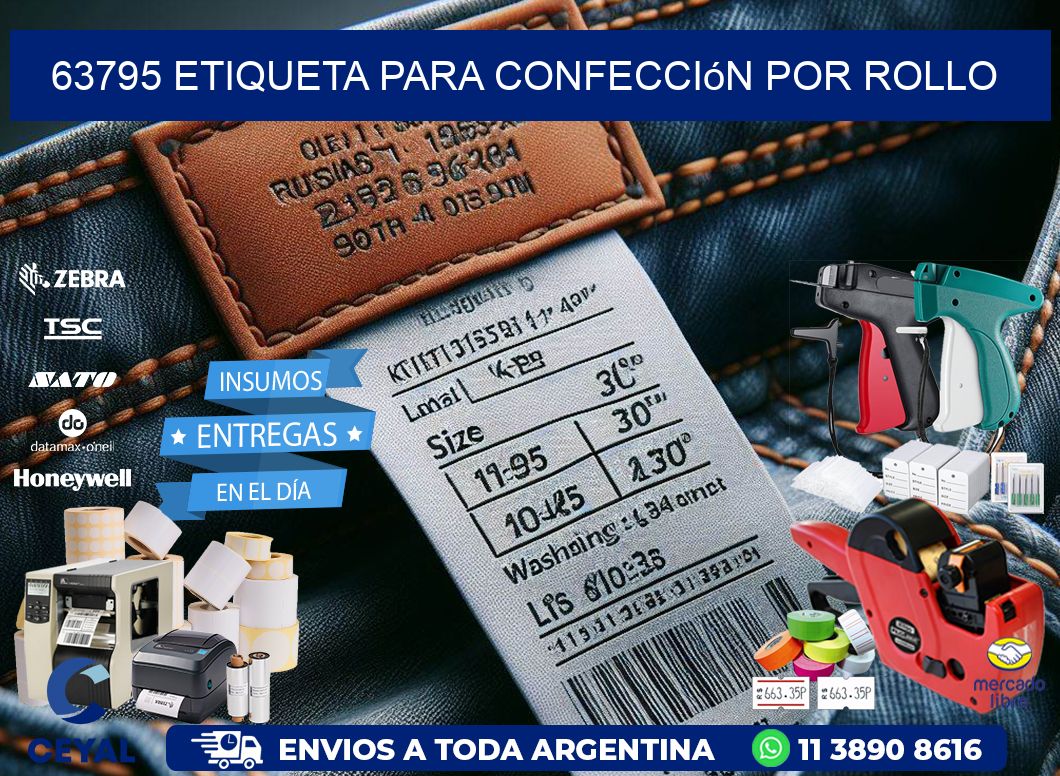 63795 etiqueta para confección por rollo