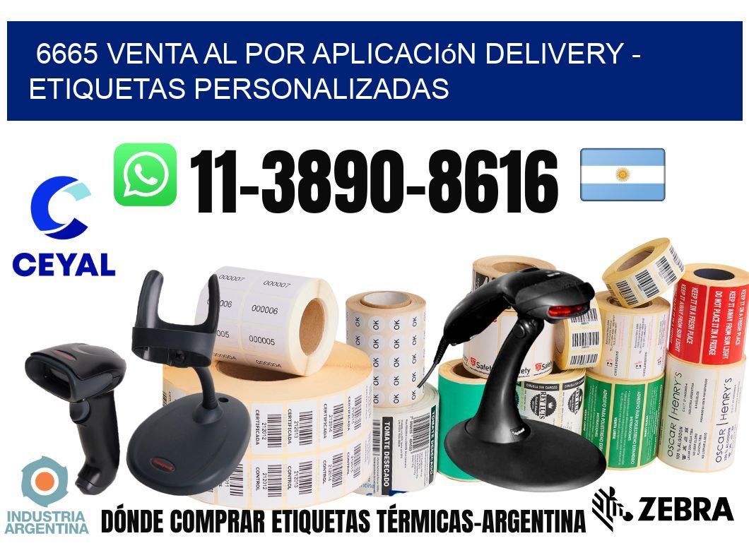 6665 Venta al Por Aplicación delivery - Etiquetas Personalizadas