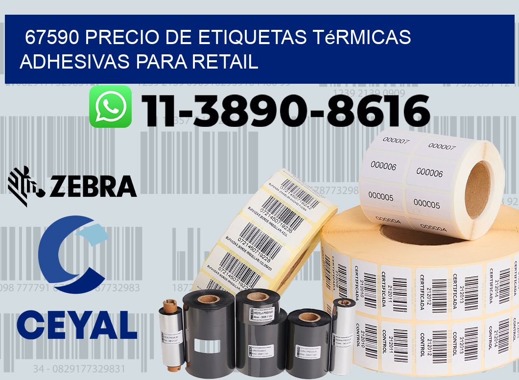 67590 precio de etiquetas térmicas adhesivas para retail