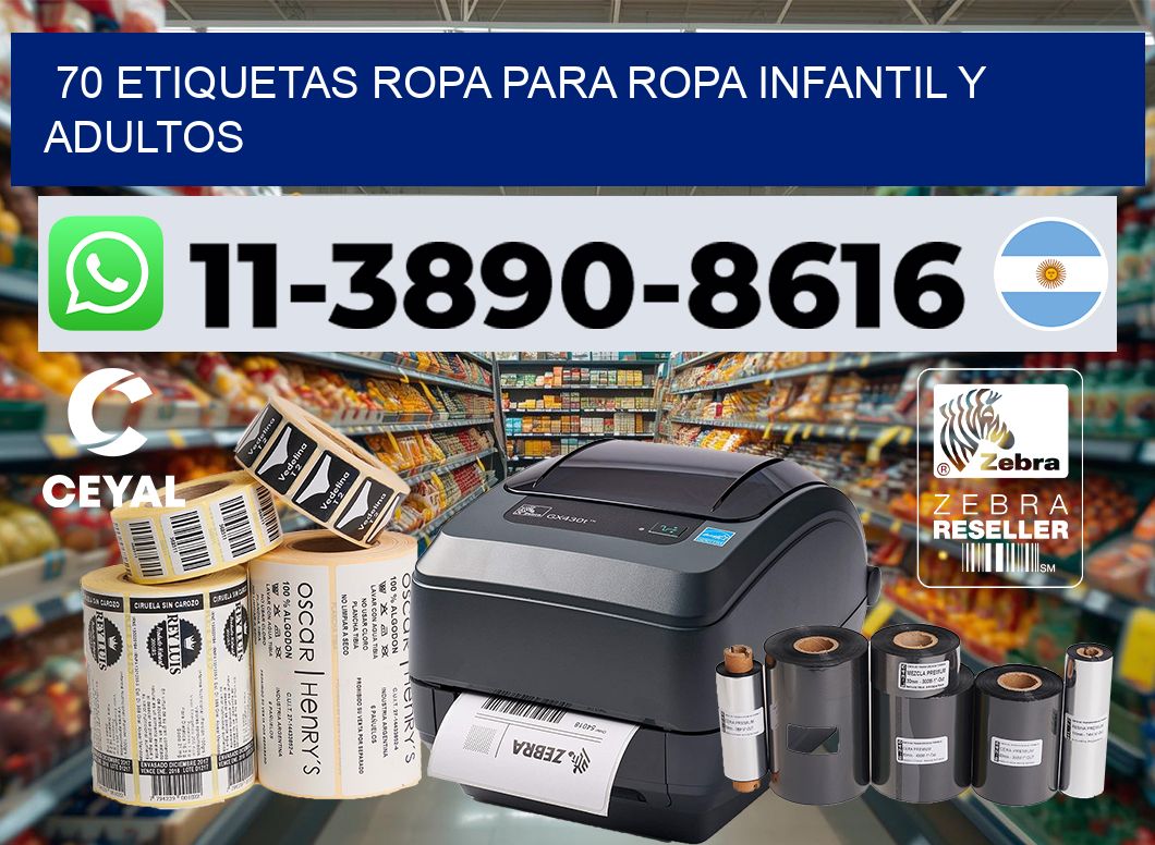 70 Etiquetas ropa para ropa infantil y adultos