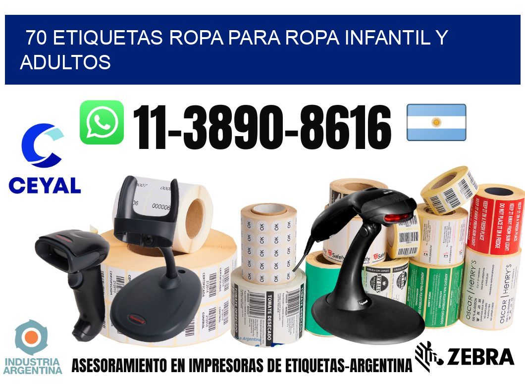 70 Etiquetas ropa para ropa infantil y adultos