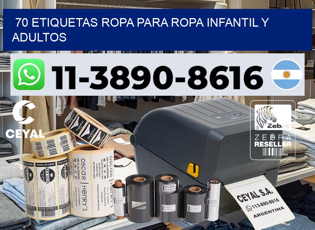 70 Etiquetas ropa para ropa infantil y adultos