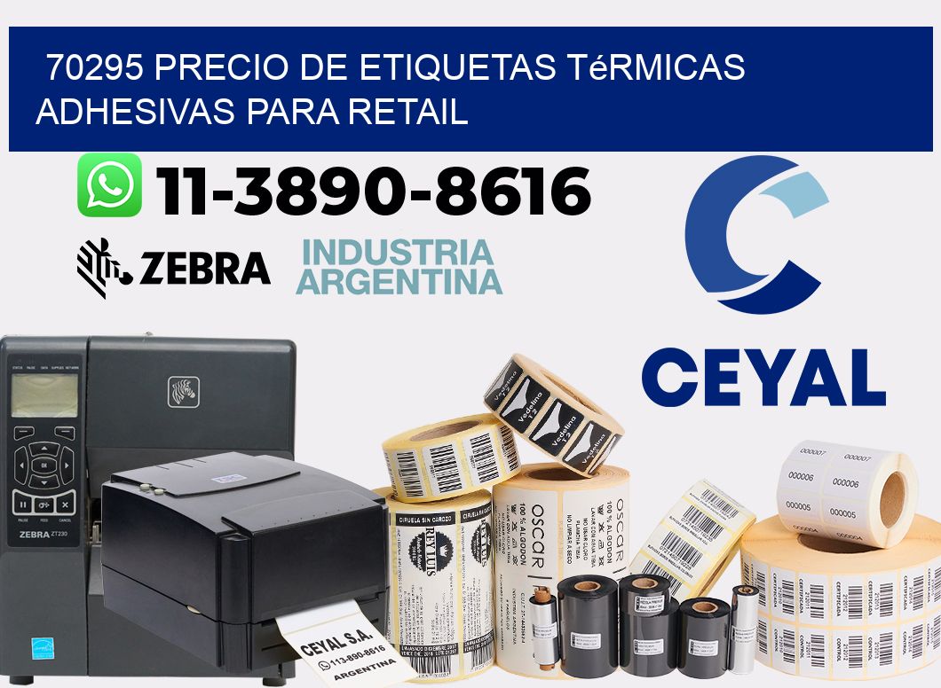 70295 precio de etiquetas térmicas adhesivas para retail