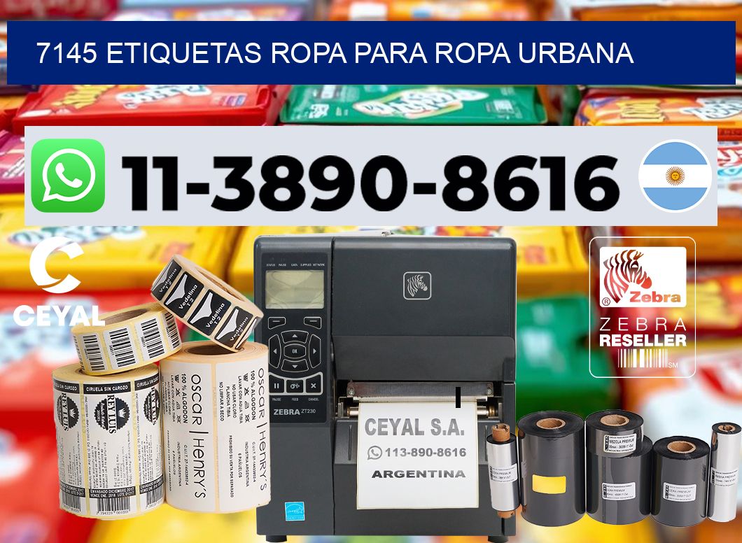 7145 Etiquetas ropa para ropa urbana