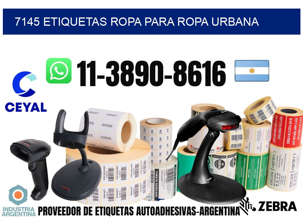 7145 Etiquetas ropa para ropa urbana