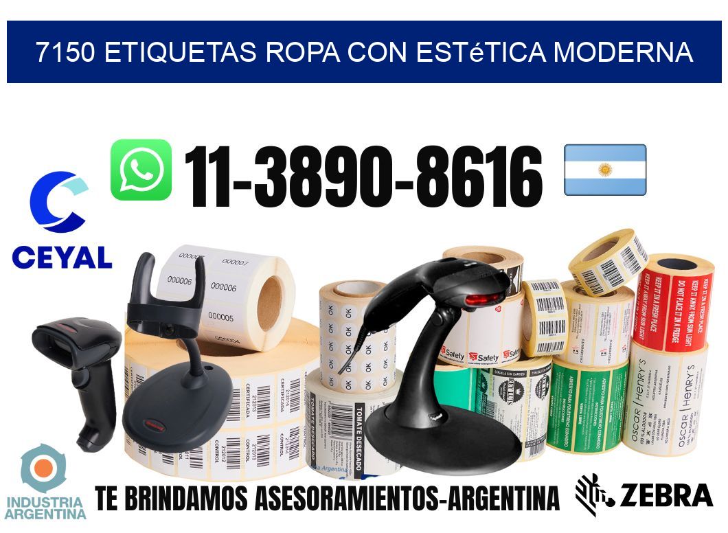 7150 Etiquetas ropa con estética moderna