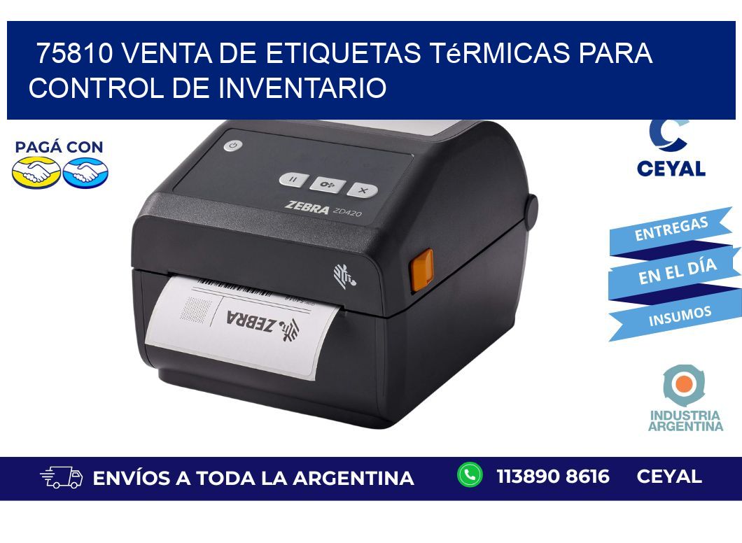 75810 venta de etiquetas térmicas para control de inventario