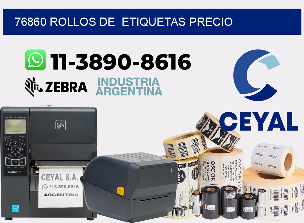 76860 rollos de etiquetas precio