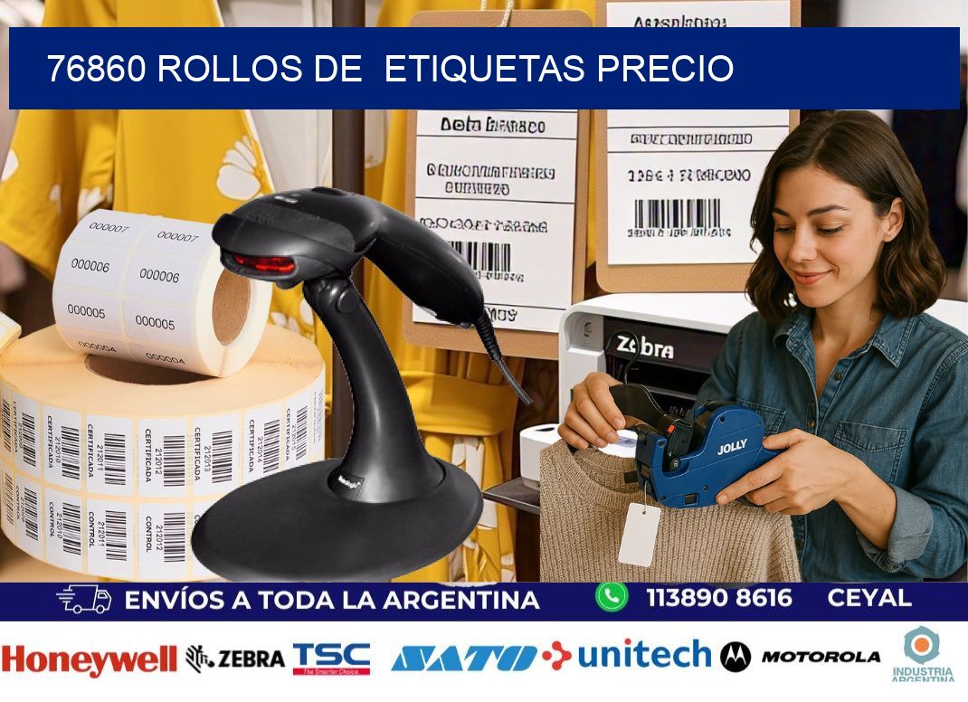 76860 rollos de etiquetas precio