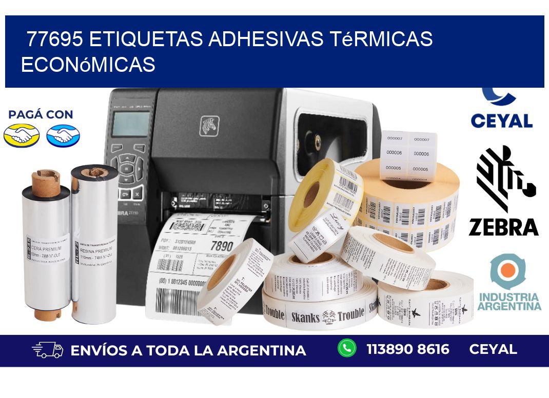 77695 etiquetas adhesivas térmicas económicas
