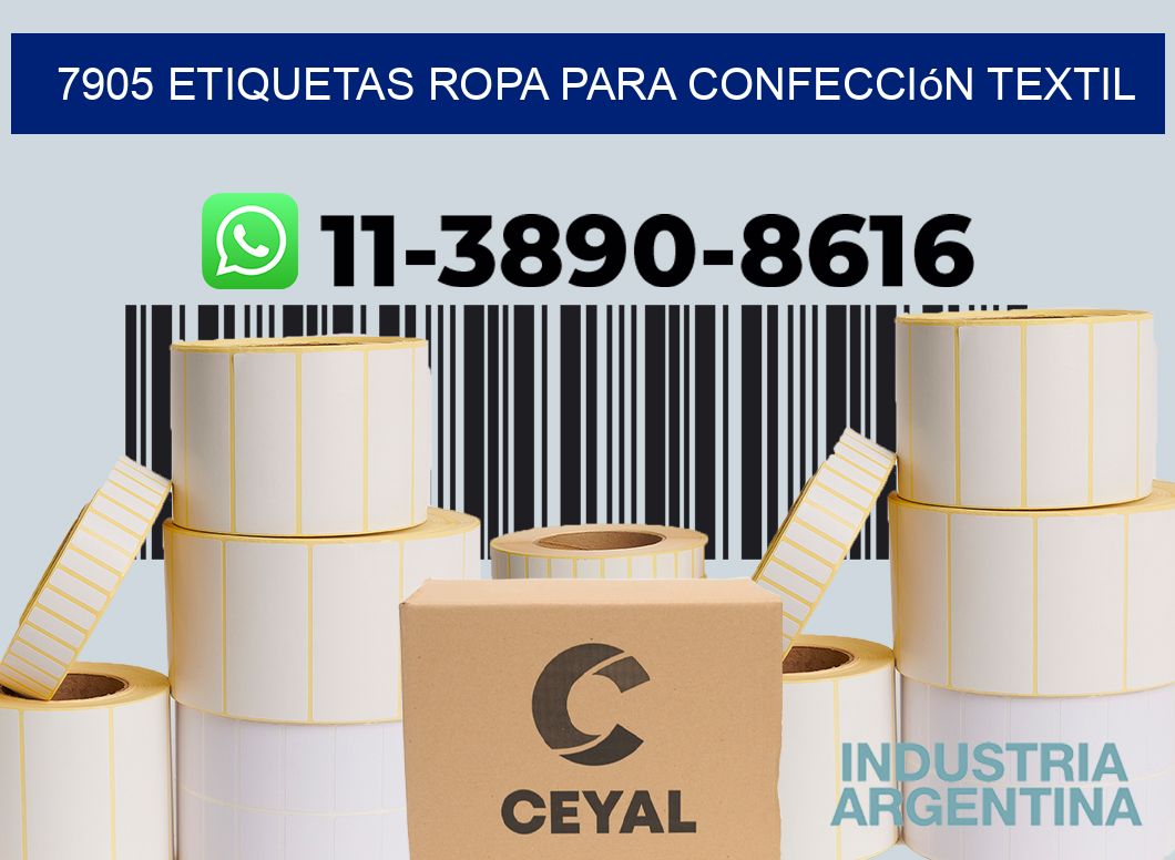 7905 Etiquetas ropa para confección textil