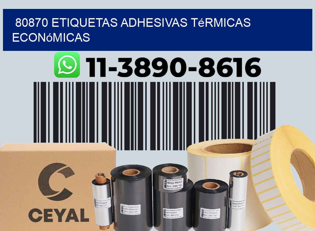 80870 etiquetas adhesivas térmicas económicas