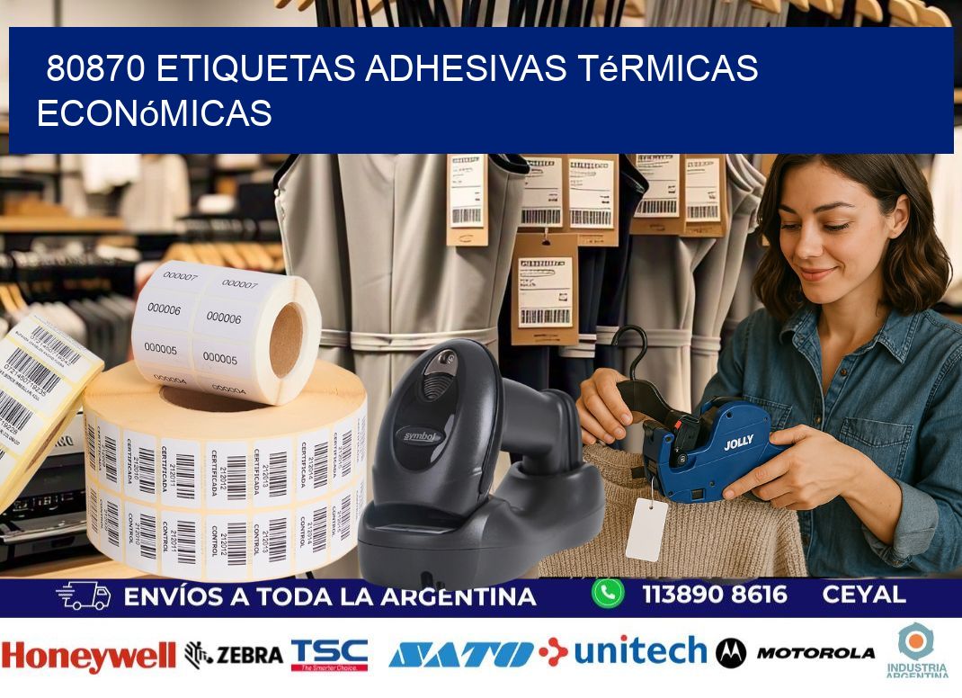 80870 etiquetas adhesivas térmicas económicas