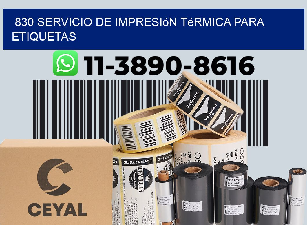 830 Servicio de impresión térmica para etiquetas