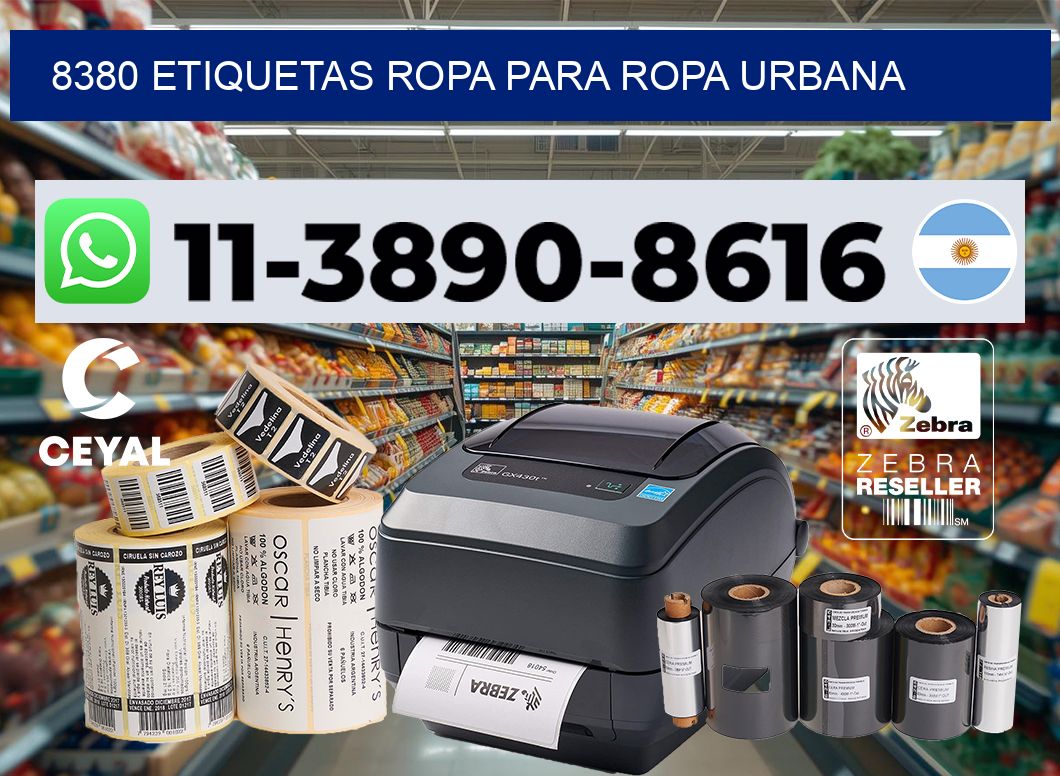 8380 Etiquetas ropa para ropa urbana
