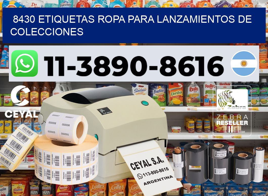 8430 Etiquetas ropa para lanzamientos de colecciones
