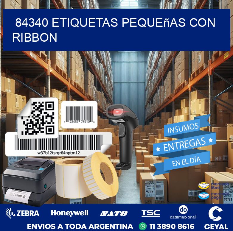 84340 etiquetas pequeñas con ribbon