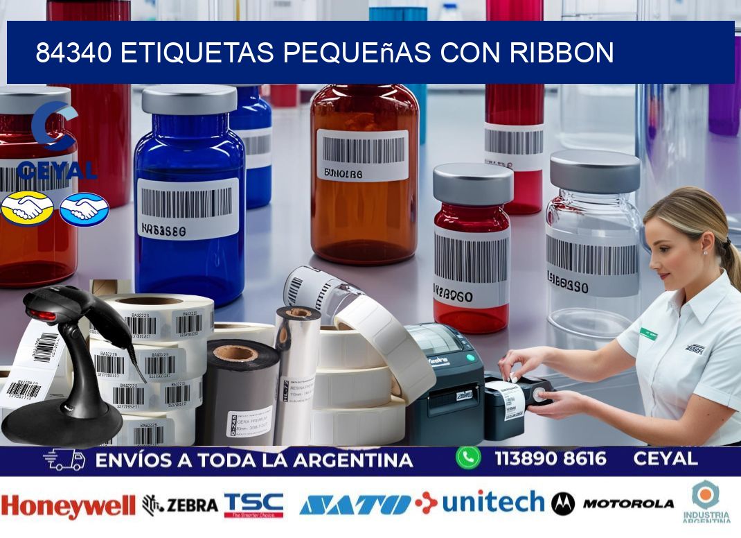 84340 etiquetas pequeñas con ribbon