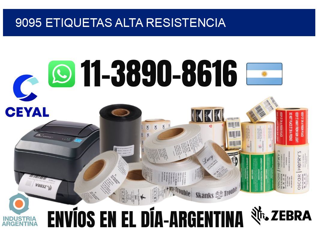 9095 etiquetas alta resistencia