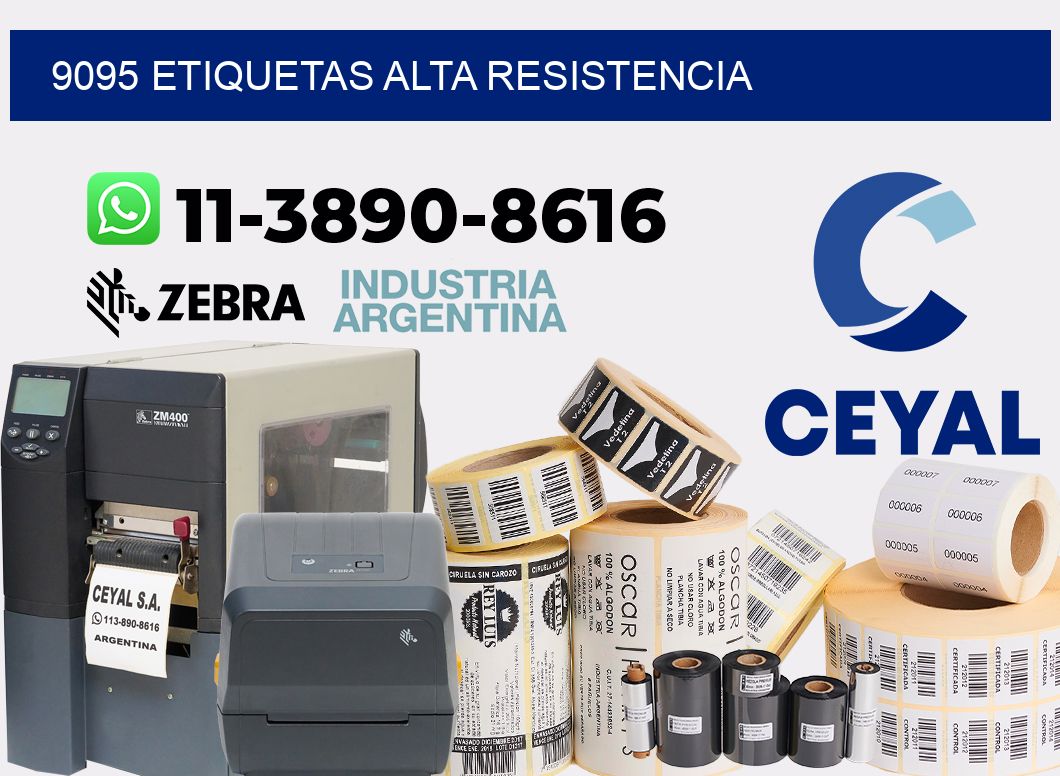 9095 etiquetas alta resistencia