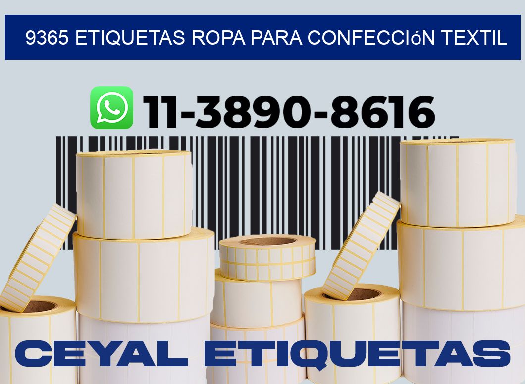 9365 Etiquetas ropa para confección textil