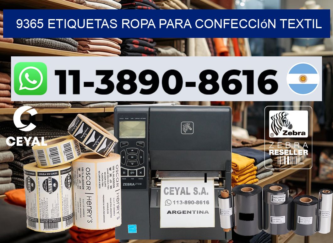 9365 Etiquetas ropa para confección textil