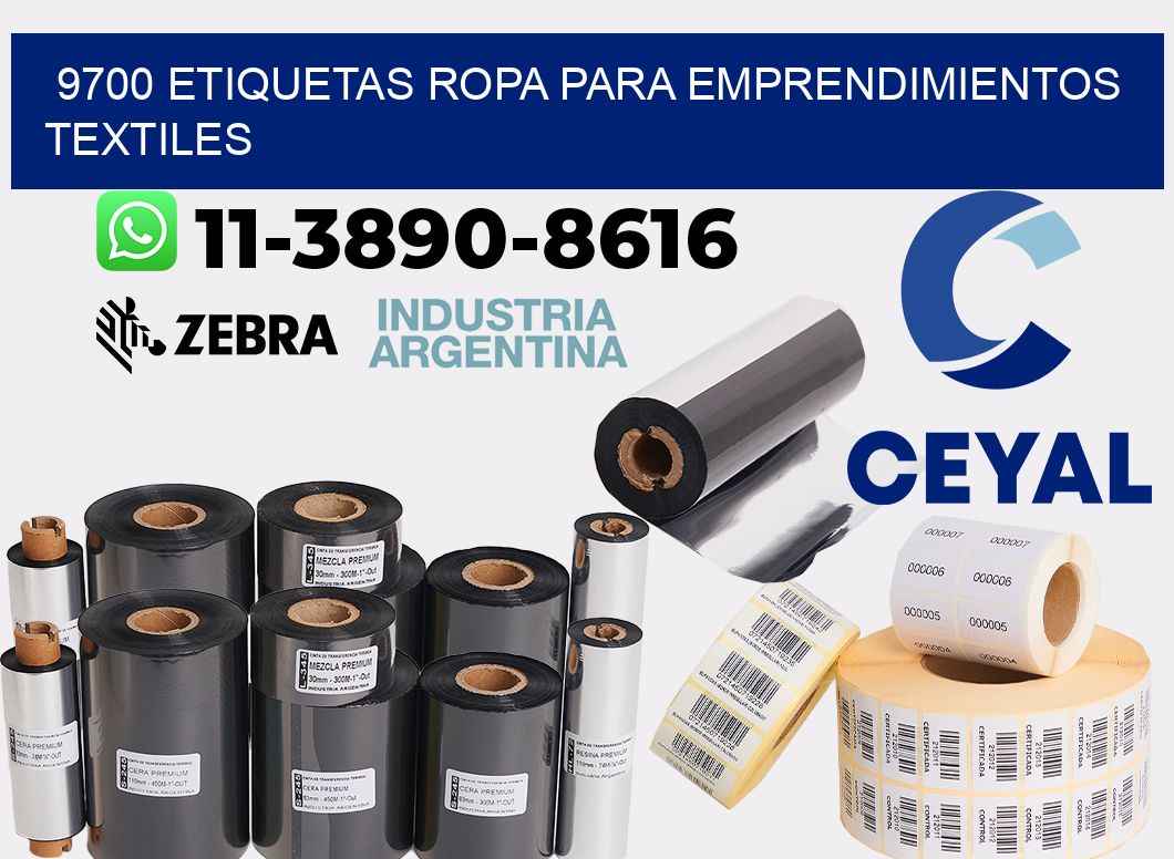 9700 Etiquetas ropa para emprendimientos textiles