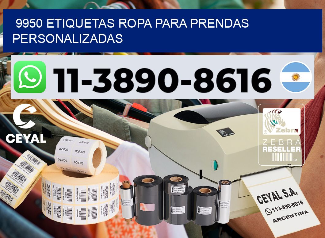 9950 Etiquetas ropa para prendas personalizadas