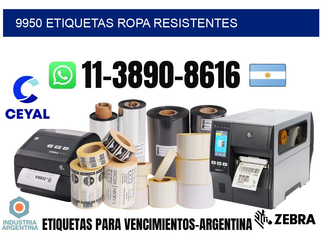 9950 Etiquetas ropa resistentes