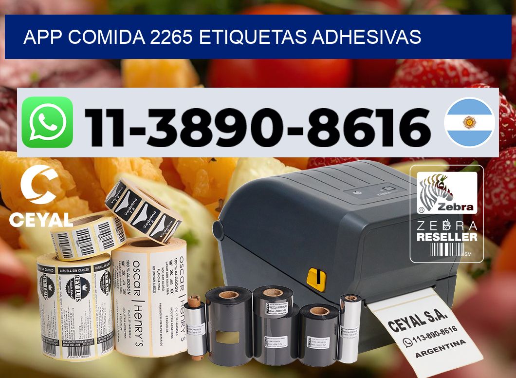 App comida 2265 etiquetas adhesivas
