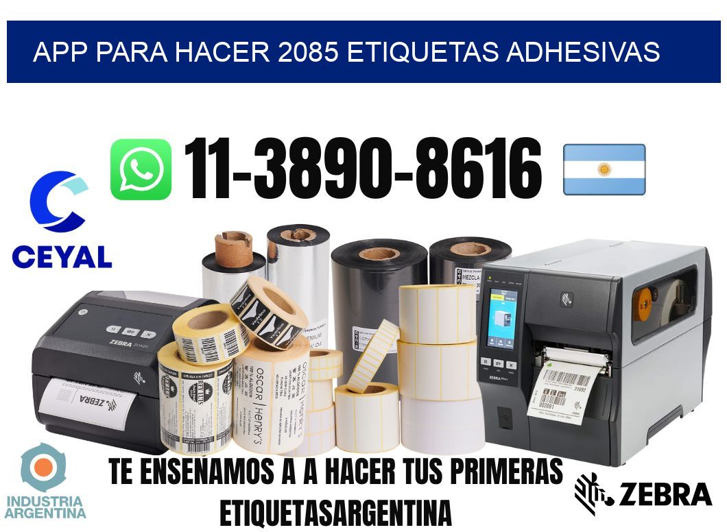 App para hacer 2085 etiquetas adhesivas