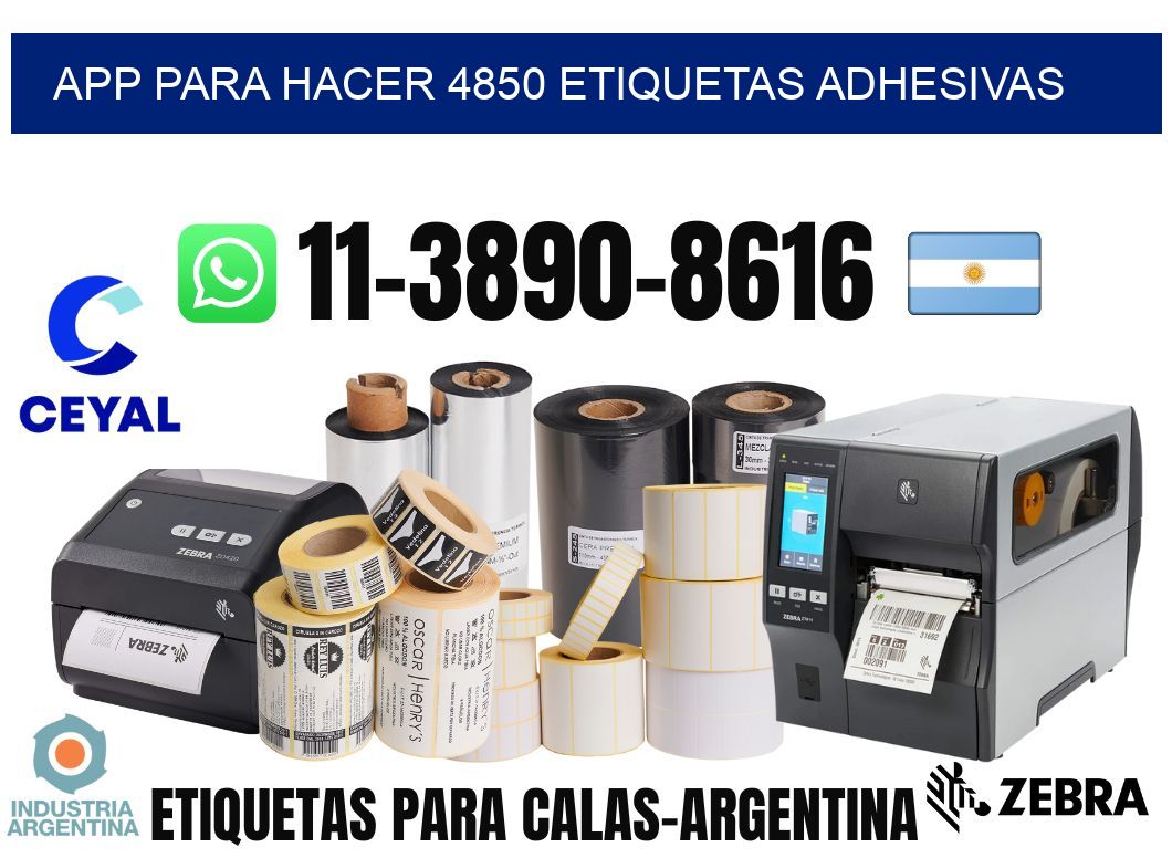 App para hacer 4850 etiquetas adhesivas