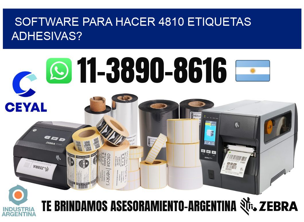Software para hacer 4810 etiquetas adhesivas?