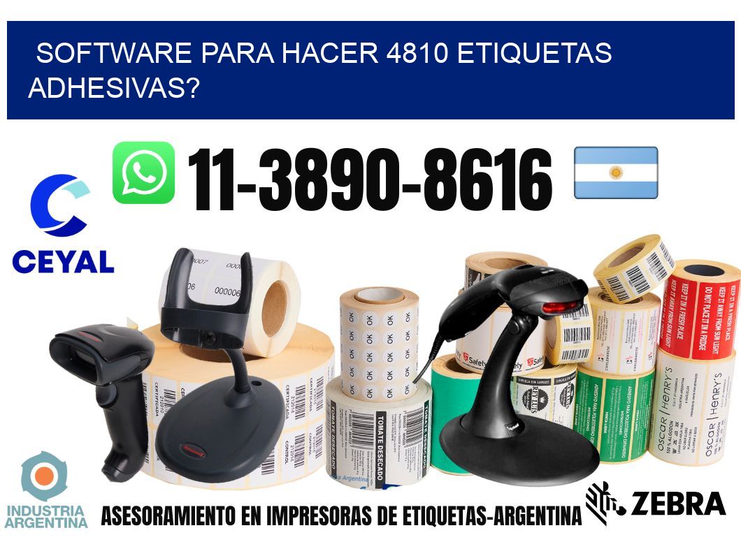 Software para hacer 4810 etiquetas adhesivas?