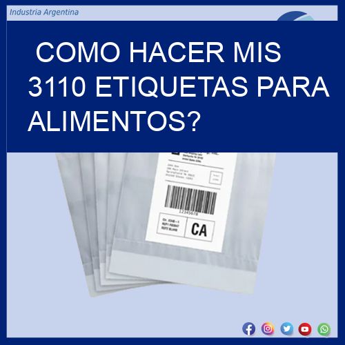 como hacer mis 3110 etiquetas para alimentos?