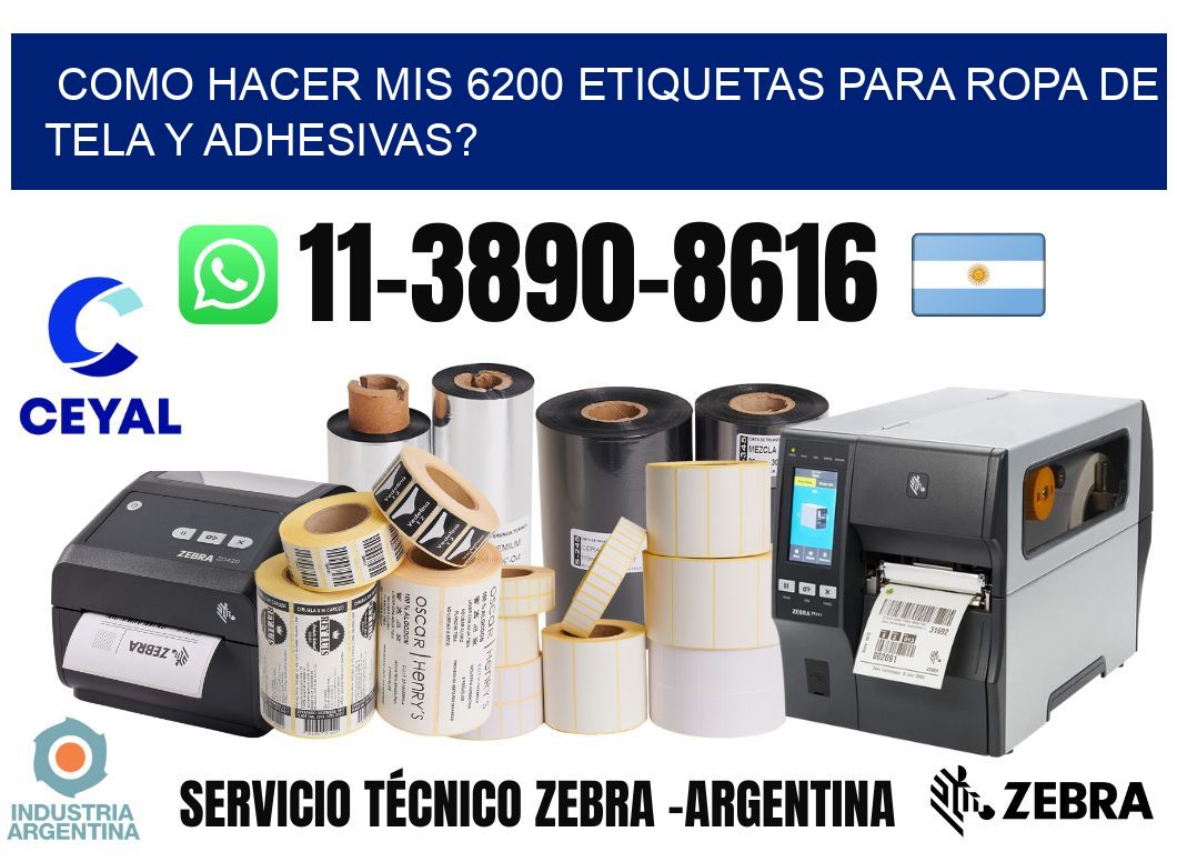 como hacer mis 6200 etiquetas para ropa de tela y adhesivas?
