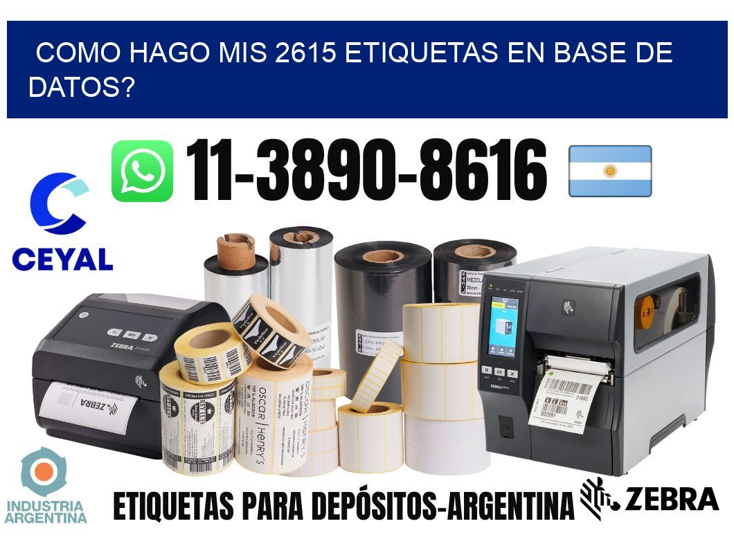 como hago mis 2615 etiquetas en base de datos?
