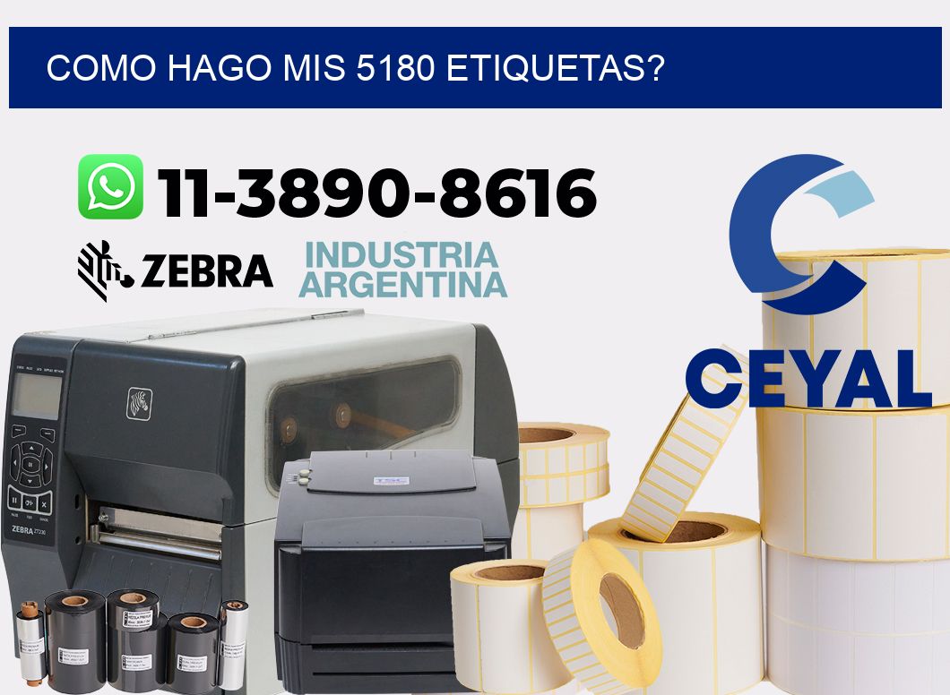 como hago mis 5180 etiquetas?