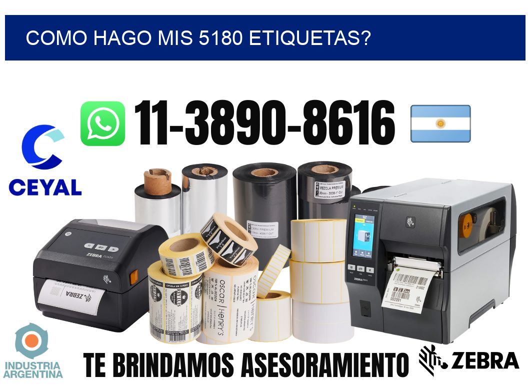 como hago mis 5180 etiquetas?