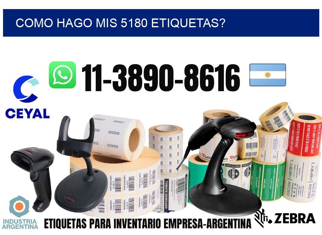 como hago mis 5180 etiquetas?