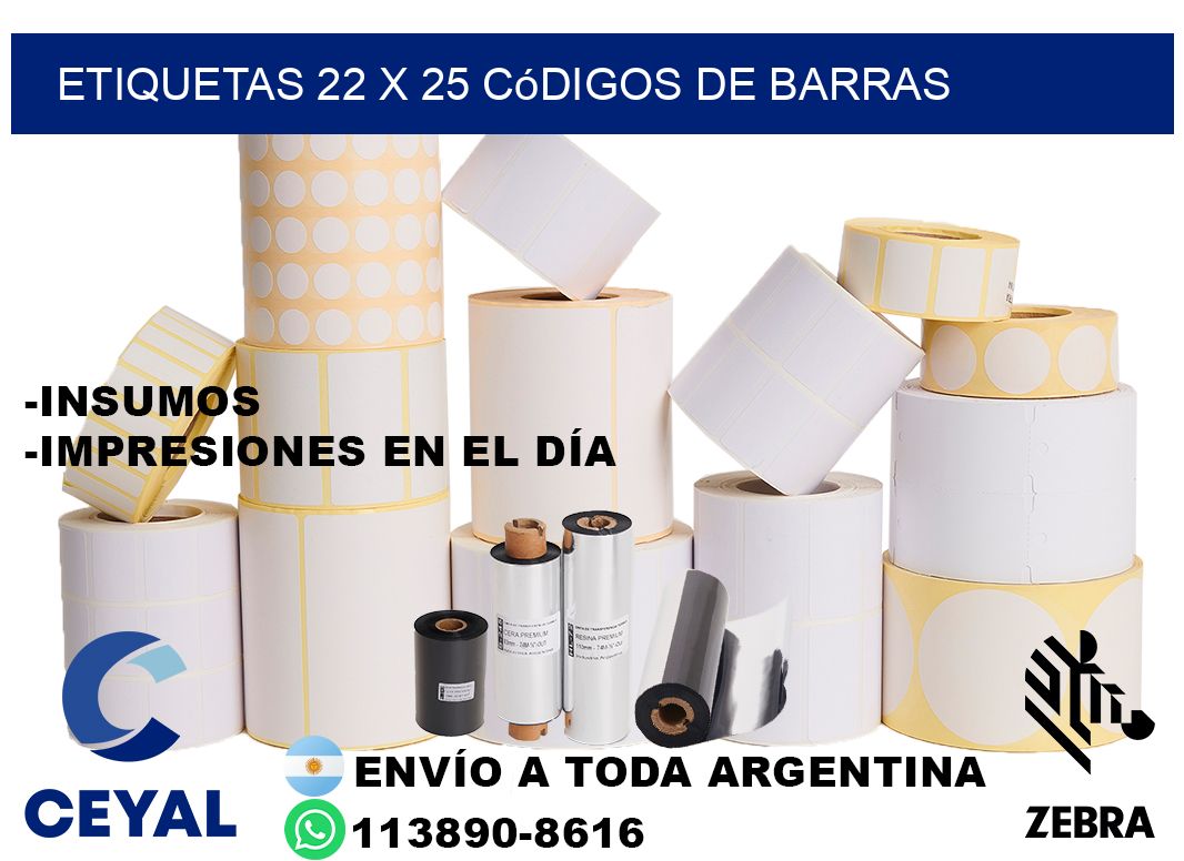 etiquetas 22 x 25 códigos de barras