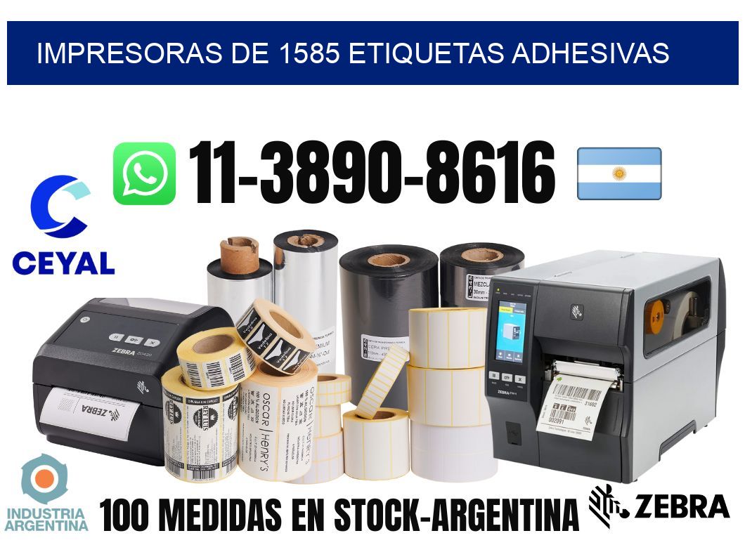 impresoras de 1585 etiquetas adhesivas