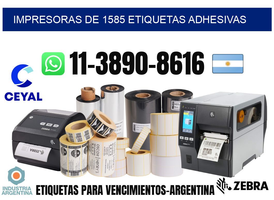 impresoras de 1585 etiquetas adhesivas