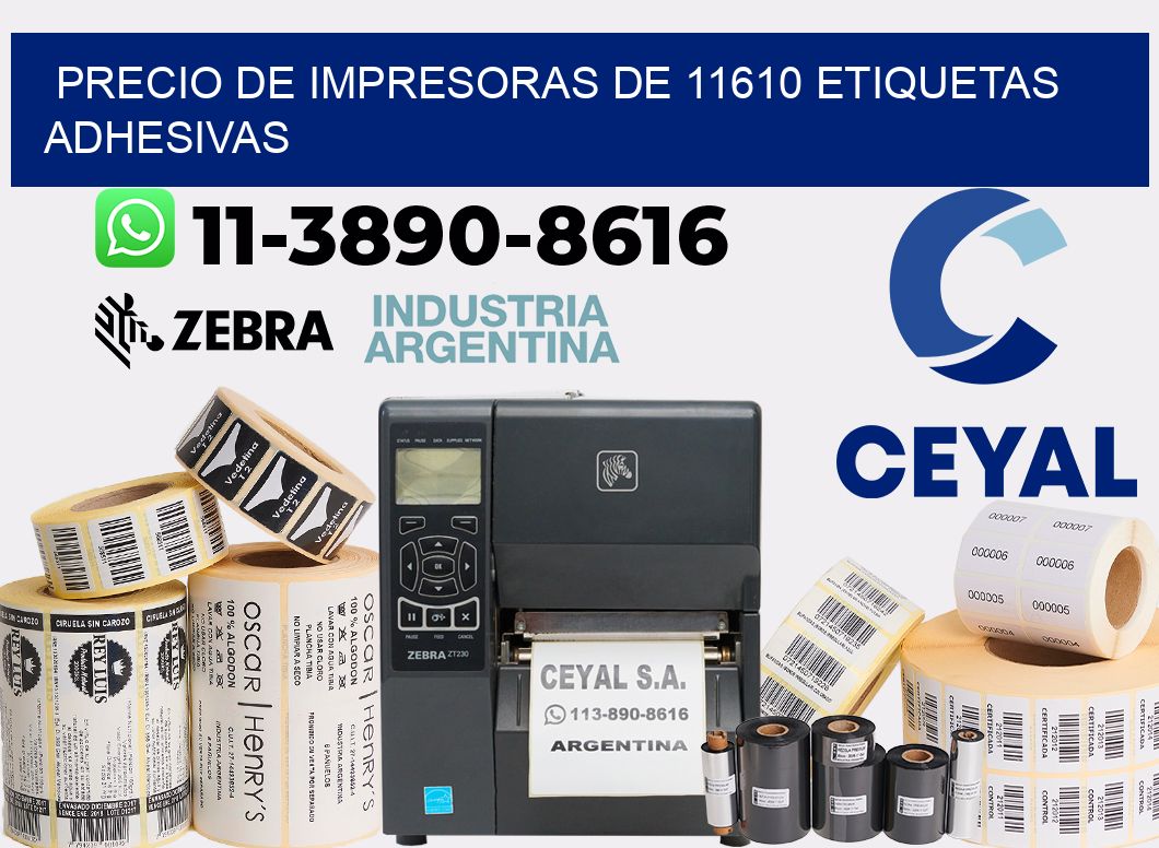 precio de impresoras de 11610 etiquetas adhesivas